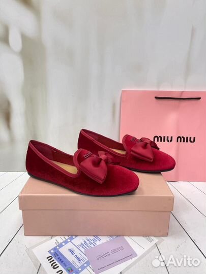 Лоферы miu miu 3 цвета