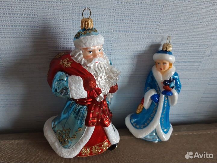Набор елочных игрушек Дед Мороз и Снегурочка