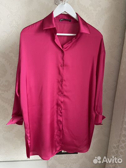 Блузка рубашка zara