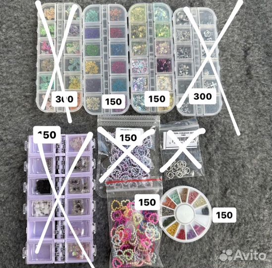 Объёмные фигурки для дизайна ногтей