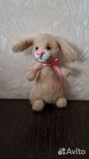 Игрушка вязаная Зайка. Ручная работа