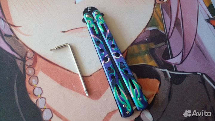 Яркий Нож бабочка (Расчёска)