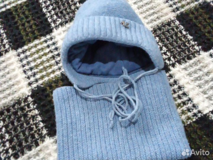 Шапка для новорожденных и шарф