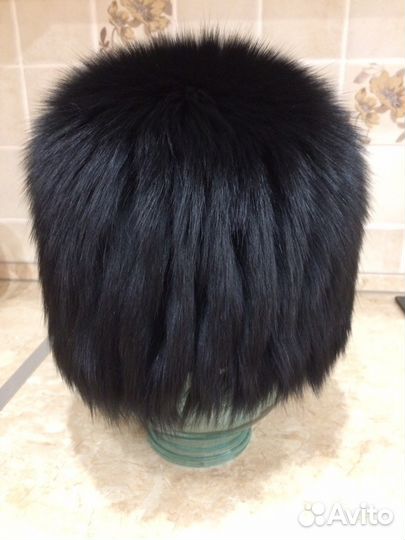 Шапка из песца на трикотажной основе