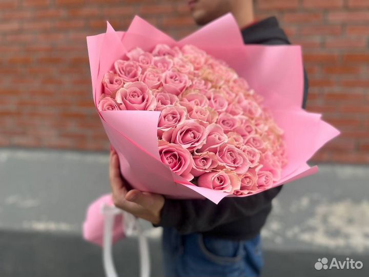 Цветы розы 51 шт Свежая Голландская