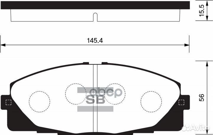 Колодки тормозные toyota hiace 06- передние SP1376