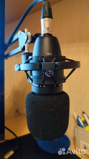 Студийный микрофон AKG p120 + кронштейн, провод