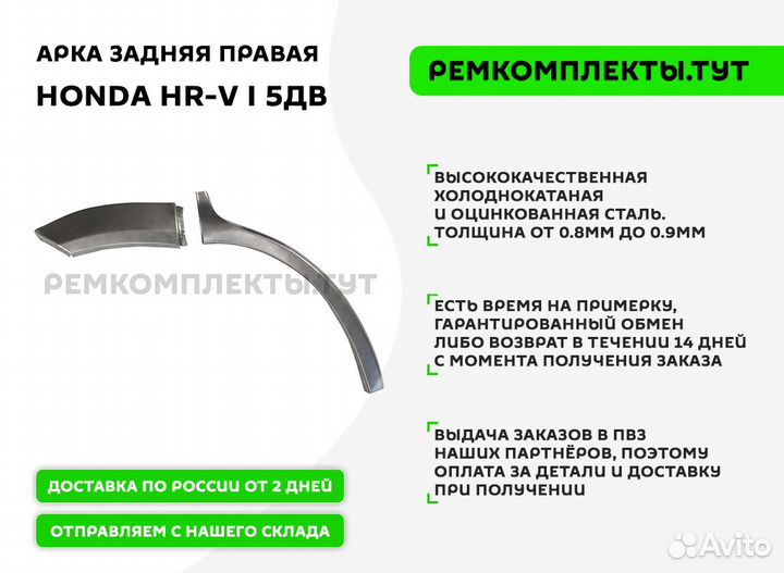 Арка задняя правая Honda HR-V 5дв