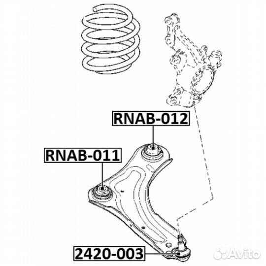 Опора шаровая л+п\ Renault Megane III/Scenic III all 09