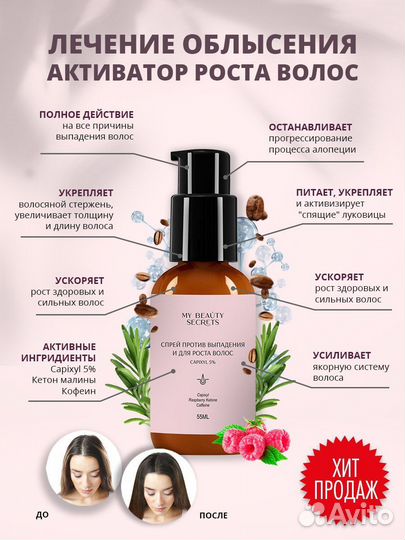 Спрей против выпадения и для роста волос