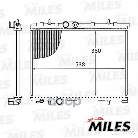 Радиатор (паяный) peugeot 206 1.1-1.6 02/ 307