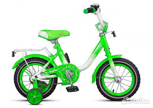Велосипед 14д. maxxpro sofia, бело-зеленый (14404)
