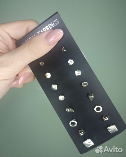 Серьги гвоздики. Набор 8 пар