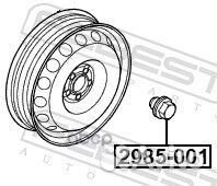 Гайка колесная land rover 3/discovery 3 2005-2009