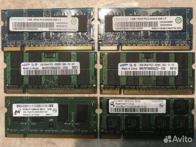 Память для ноутбука нетбука SO-dimm