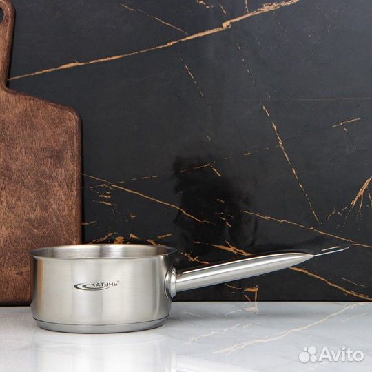 Ковш без крышки «Общепит», 1 л, d14 см, h7 см, мет