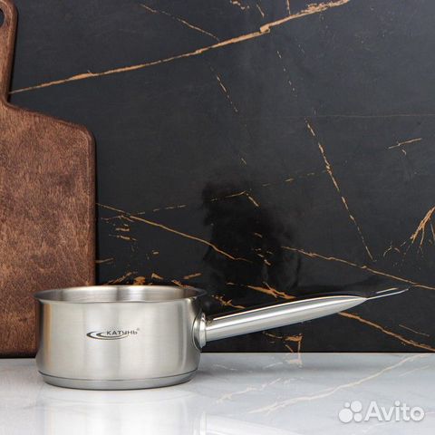 Ковш без крышки «Общепит», 1 л, d14 см, h7 см, мет