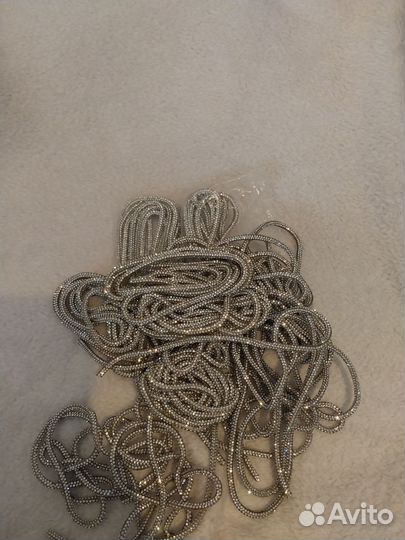 Шнурки для обуви со стразами новые