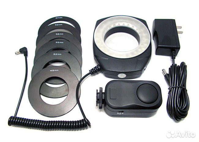 Кольцевая лампа на объектив фотокамеры