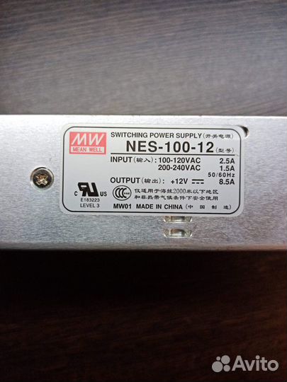 Блок питания Mean Well NES-100-12