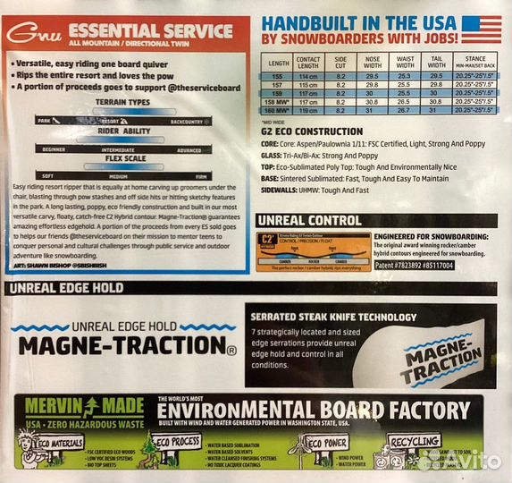 Сноуборд GNU essential service 155