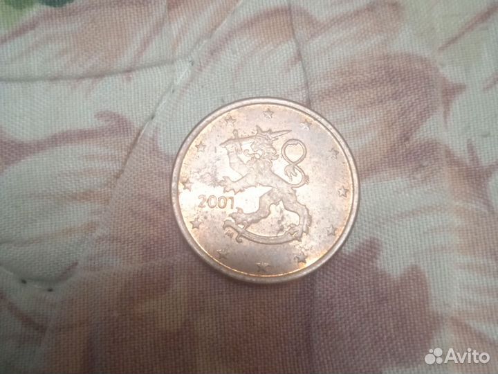 Монета 5 центов 2001г