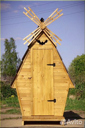 Уличный туалет деревянный яфв 553