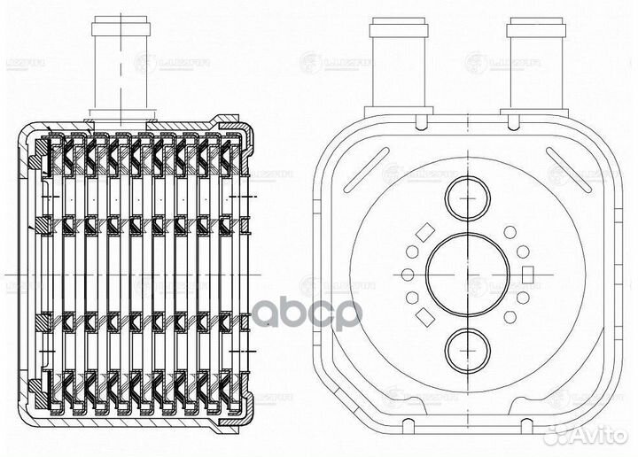 Радиатор масляный VW passat B5 96- LOC1805 luzar
