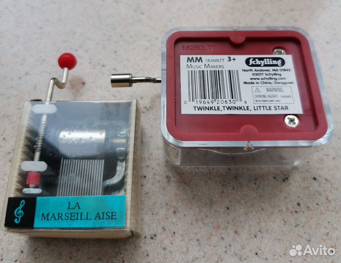 Сувенир Мини-шарманка механич.: Франция, Англия