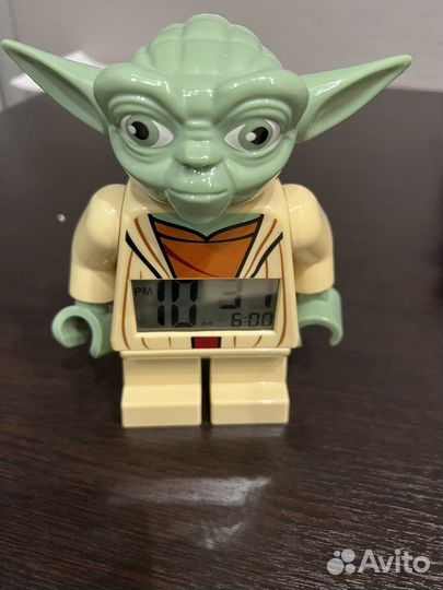 Часы будильник lego yoda йода с подсветкой