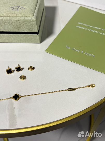 Серьги Van Cleef arpels мини premium