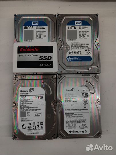 Жесткий диск 500 1000гб и ssd