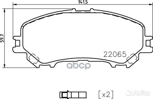 Колодки тормозные nissan X-trail(32) 14- передн