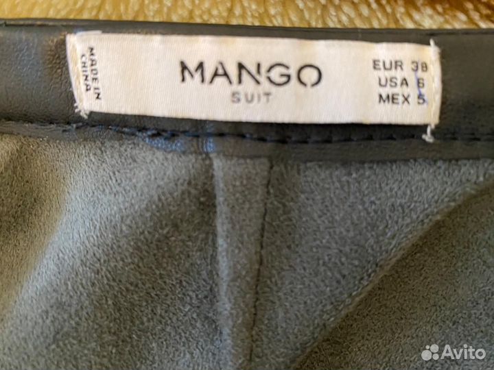 Юбка экокожа Mango