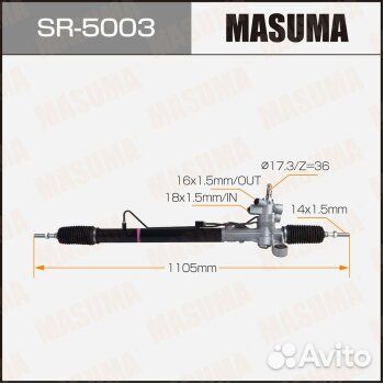 Рейка рулевая masuma, accord / 2400cc. KY. 2.4EX-G