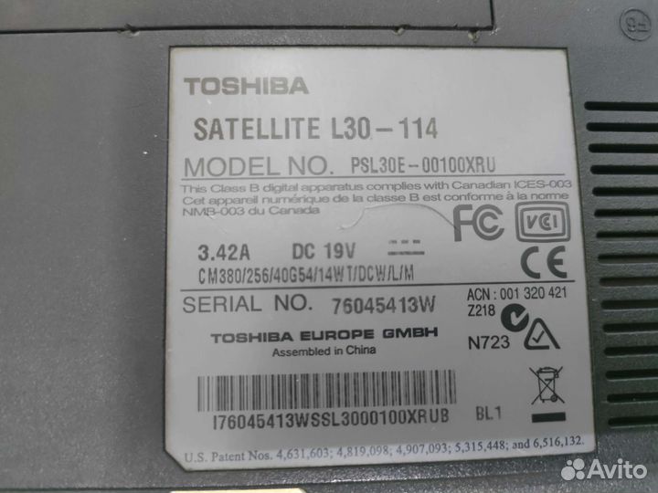 Toshiba satellite l30-114
