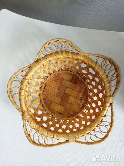 Ваза сухарница тарелка ажурная корзинка плетеная
