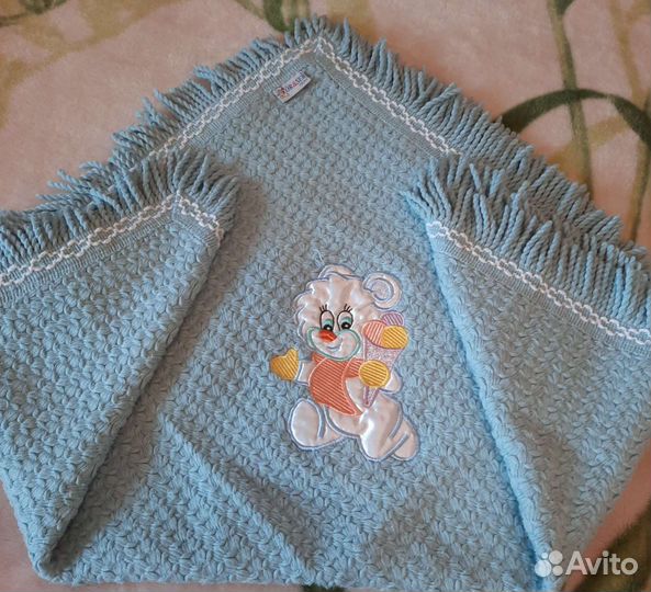 Плед одеяло для новорожденного на выписку
