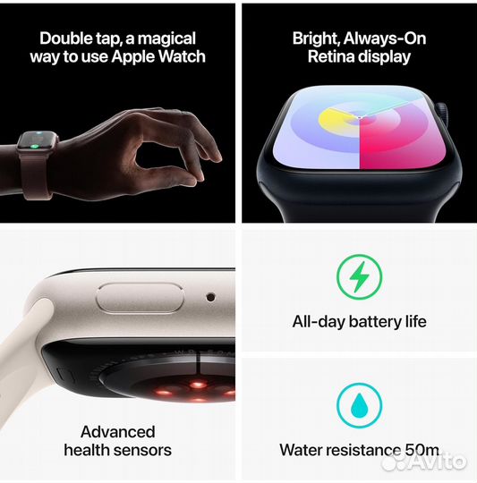 Apple Watch Series 9 41mm Midnight новые, ориг