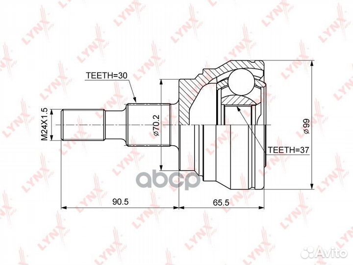 Шрус mercedes benz ML-class 04- нар. CO3852 LYN