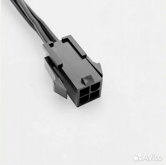 Удлинитель питания процессора 4pin черный 20см