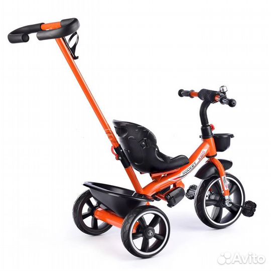 Велосипед со съемной ручкой оранжевый