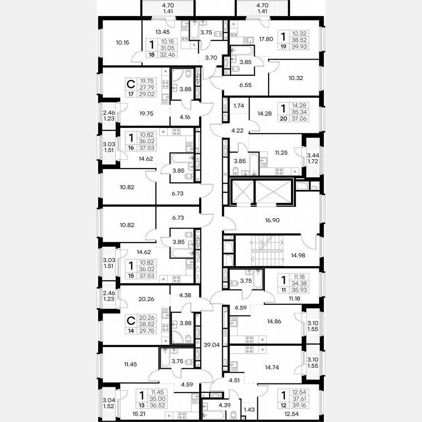 1-к. квартира, 32,5 м², 3/15 эт.