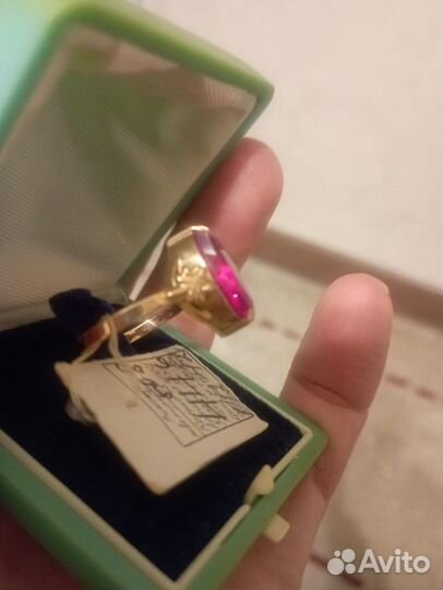 Новое кольцо с рубином 583 размер 19, Рига
