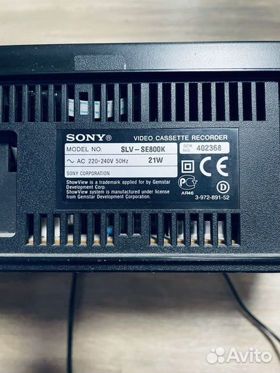 Видеомагнитофон sony slv se- 800