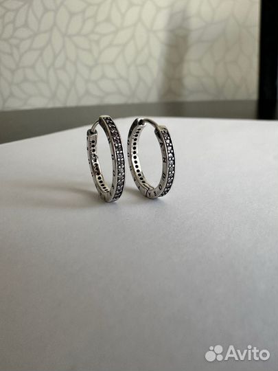 Сережки pandora кольца