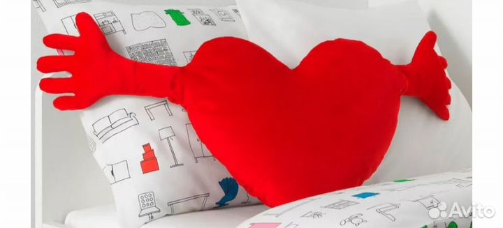 Подушка IKEA Сердце 40 см Икеа