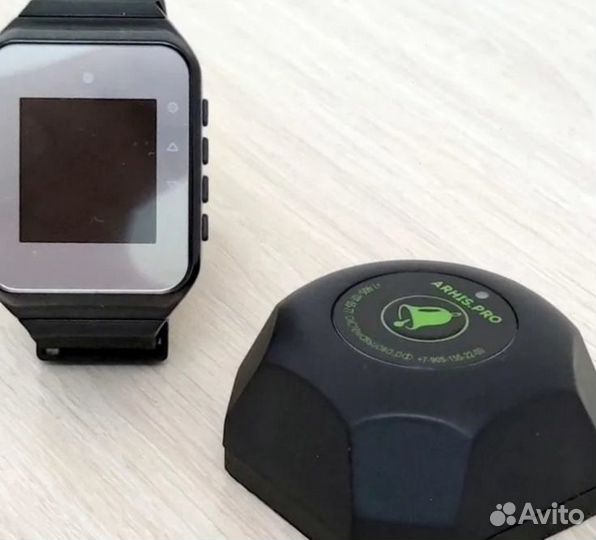 Кнопка вызова официанта, персонала: Бургер Черный