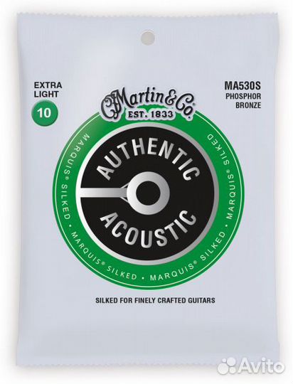 Струны 10-47 Martin MA530S Silked Phosphor