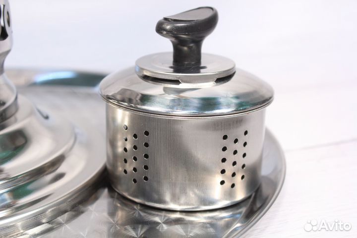 Самовар на дровах 3л с чайником 1,5л и подносом